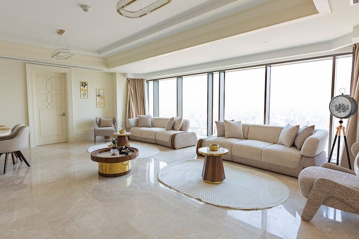 St. Regis, 3 Bedroom Suite, Partial Nile view — furnished 3 br in St. Regis Towers